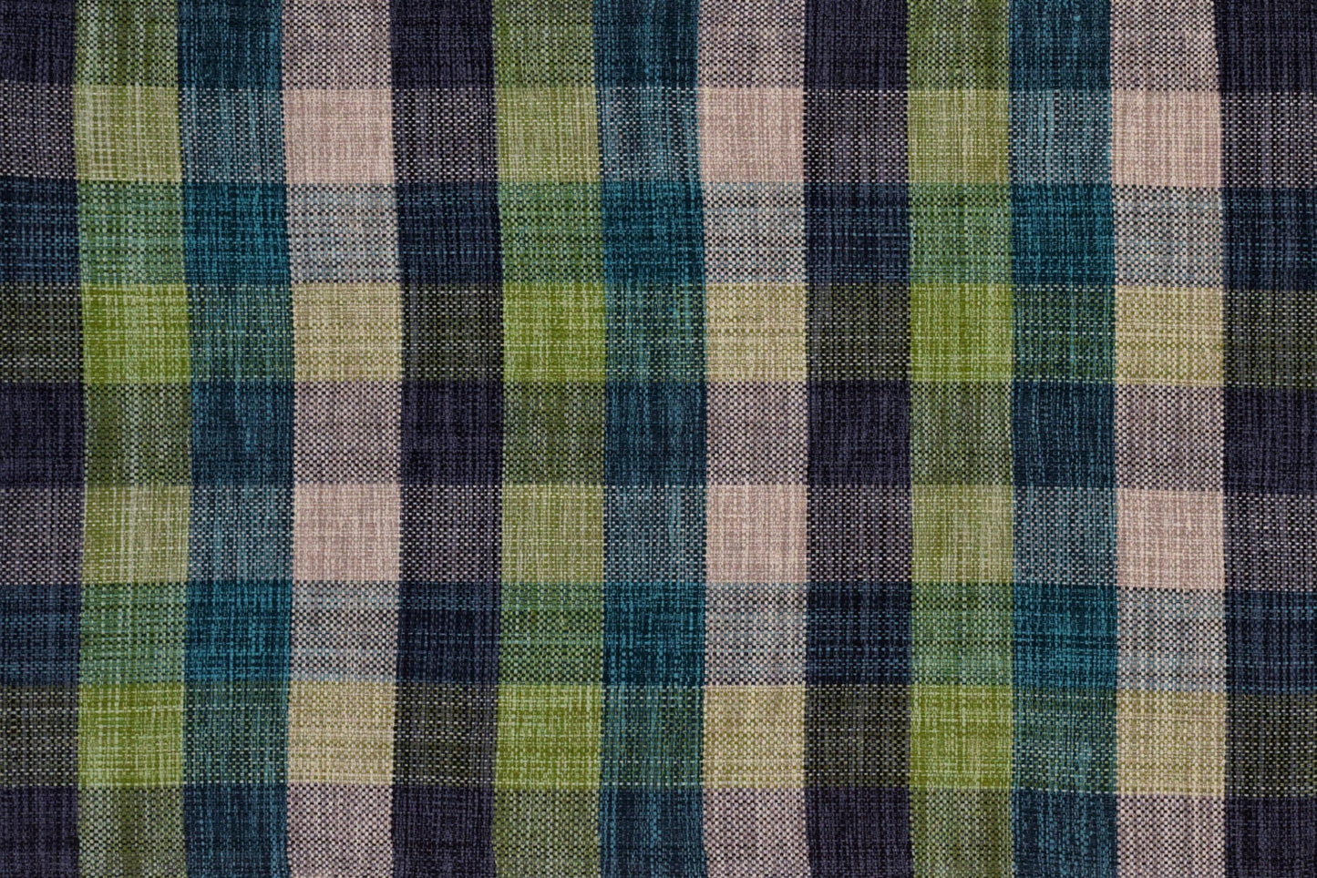 Checked Cotton Rug – Woven Finish