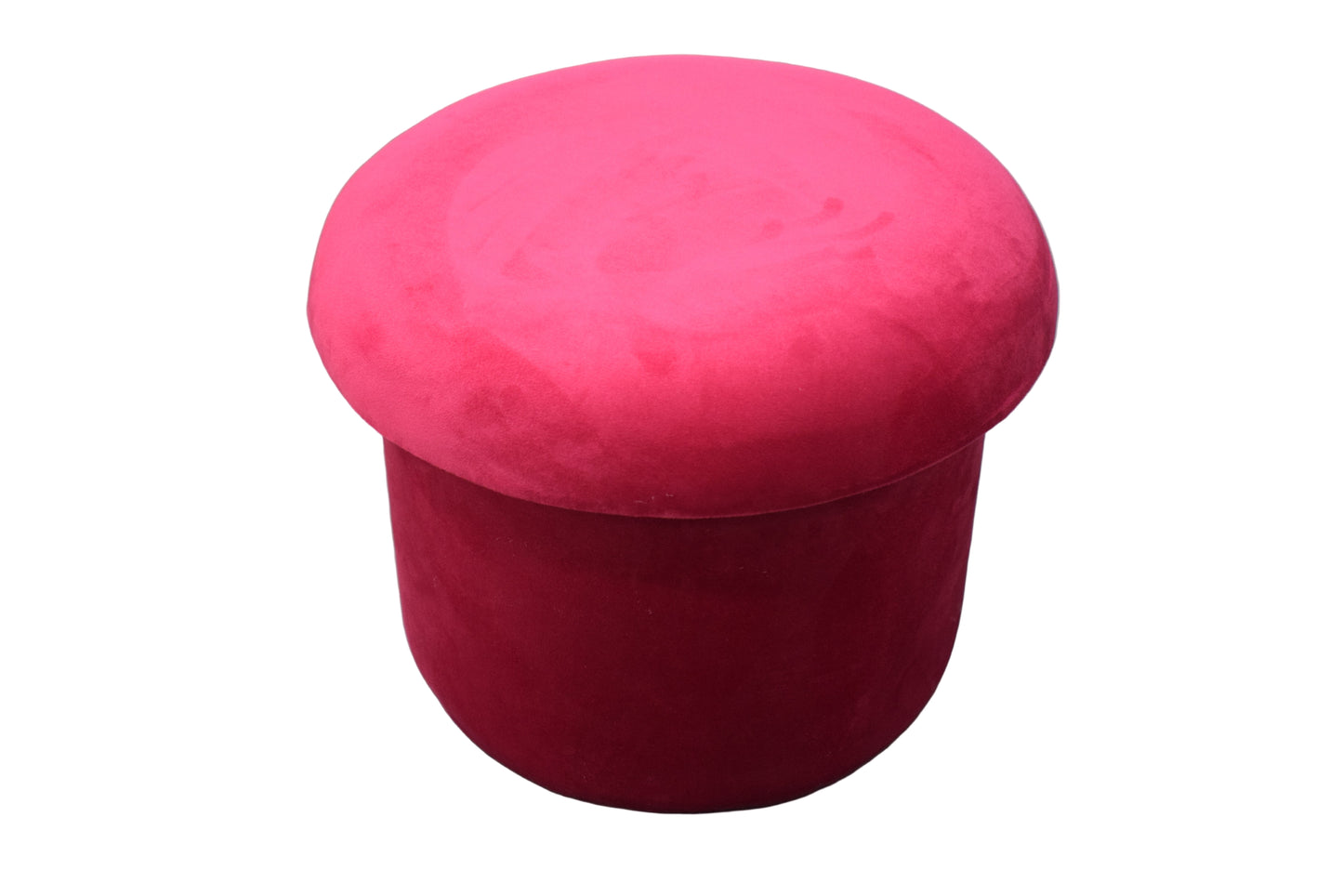 Taburete Redondo Rosa Mushroom con Base de Madera