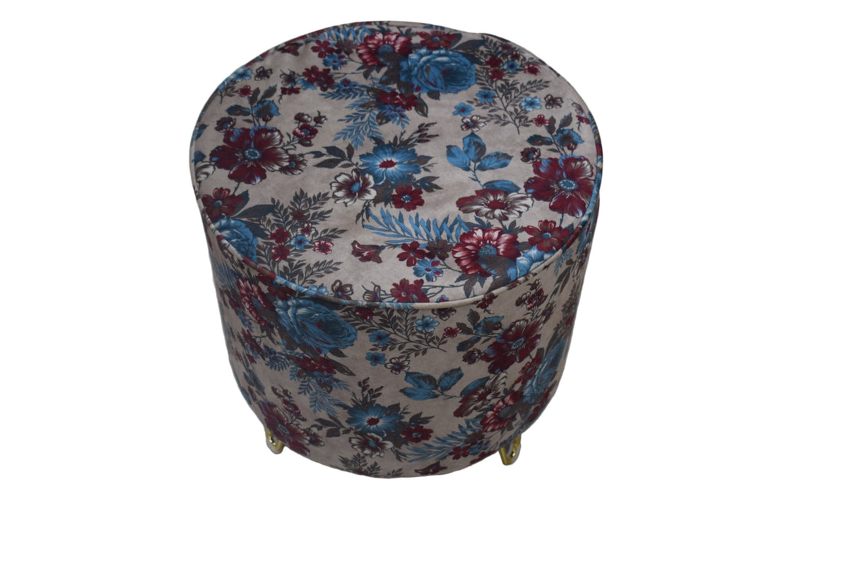 Taburete redondo floral DIC40 Multicolor