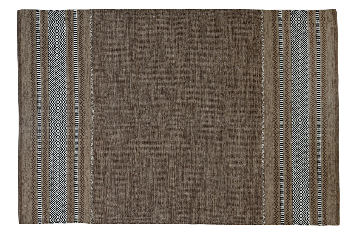 Alfombra kilim IC14492 marrón y beige - vista 1