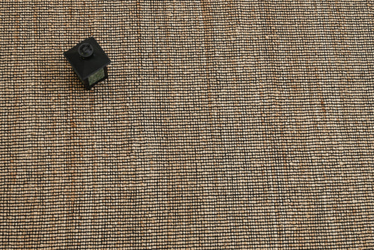 Alfombra PXP de Pasto Marino y Algodón IC17291 Negro/Blanco