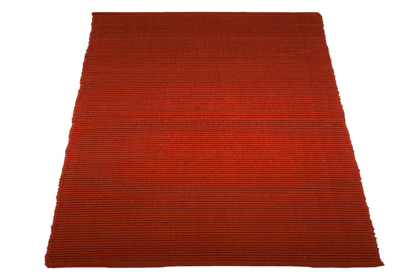 Alfombra de Playa Tejida a Mano *Sunset Flame* en Naranja Intenso