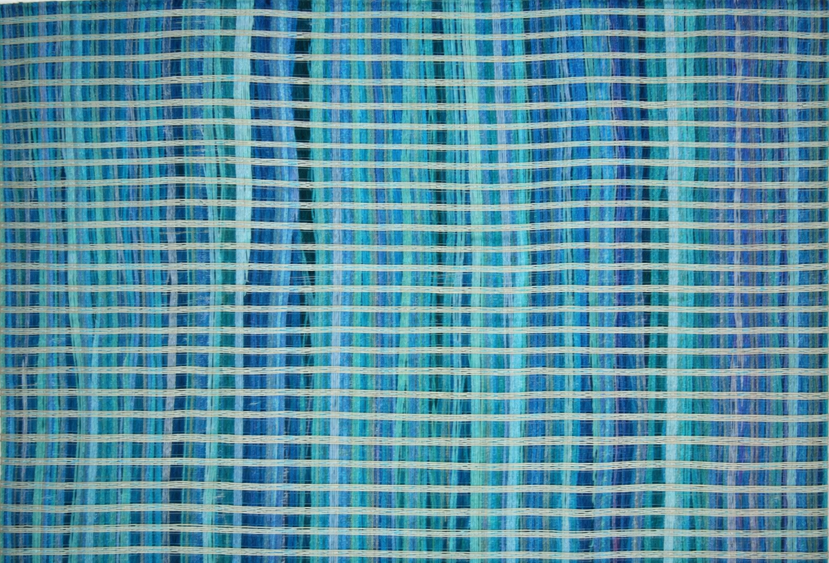 Alfombra Chindi Sarkanda de Fibra Reciclada IC11412 Azul