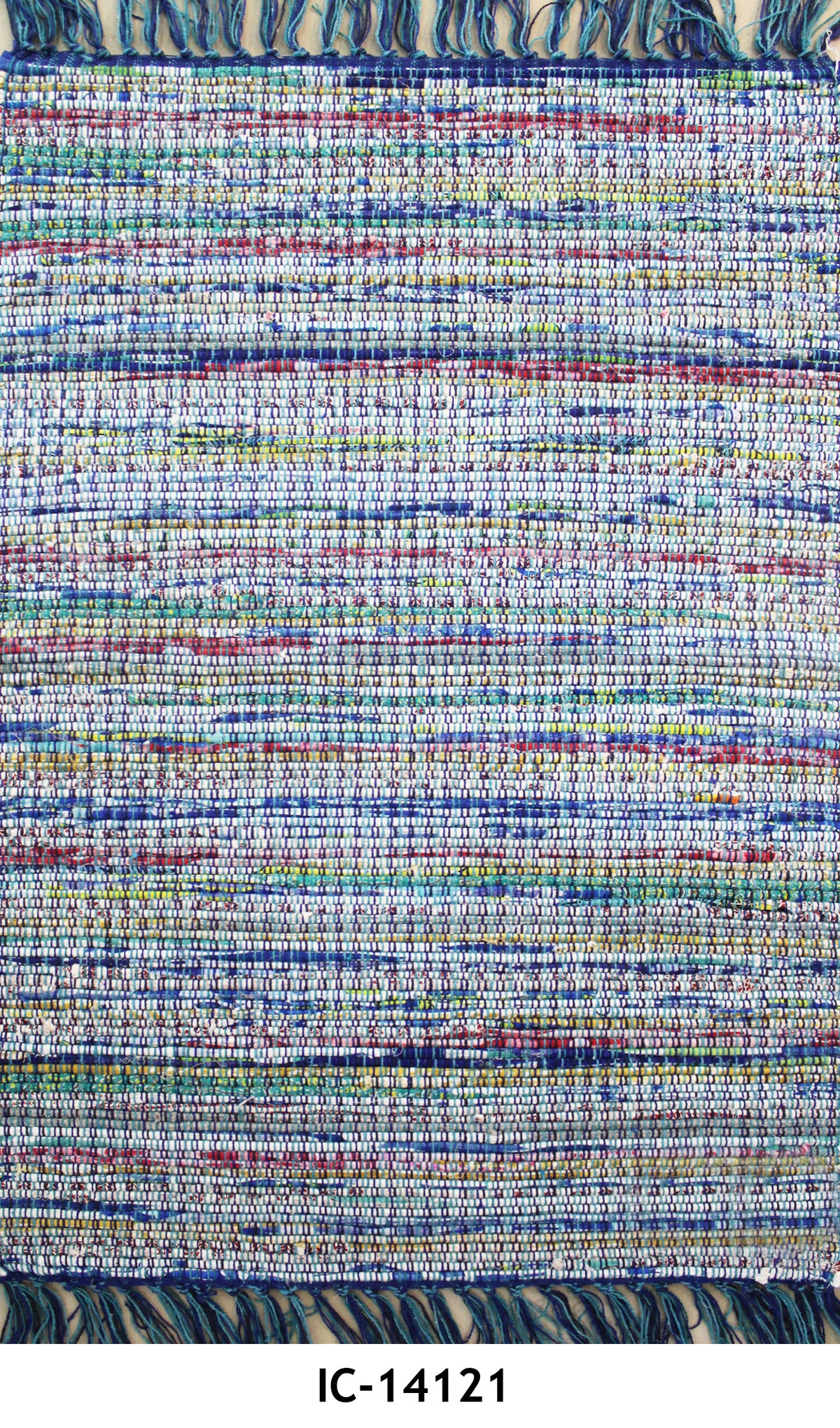 Alfombra Chindi IC14121 azul tejida a mano