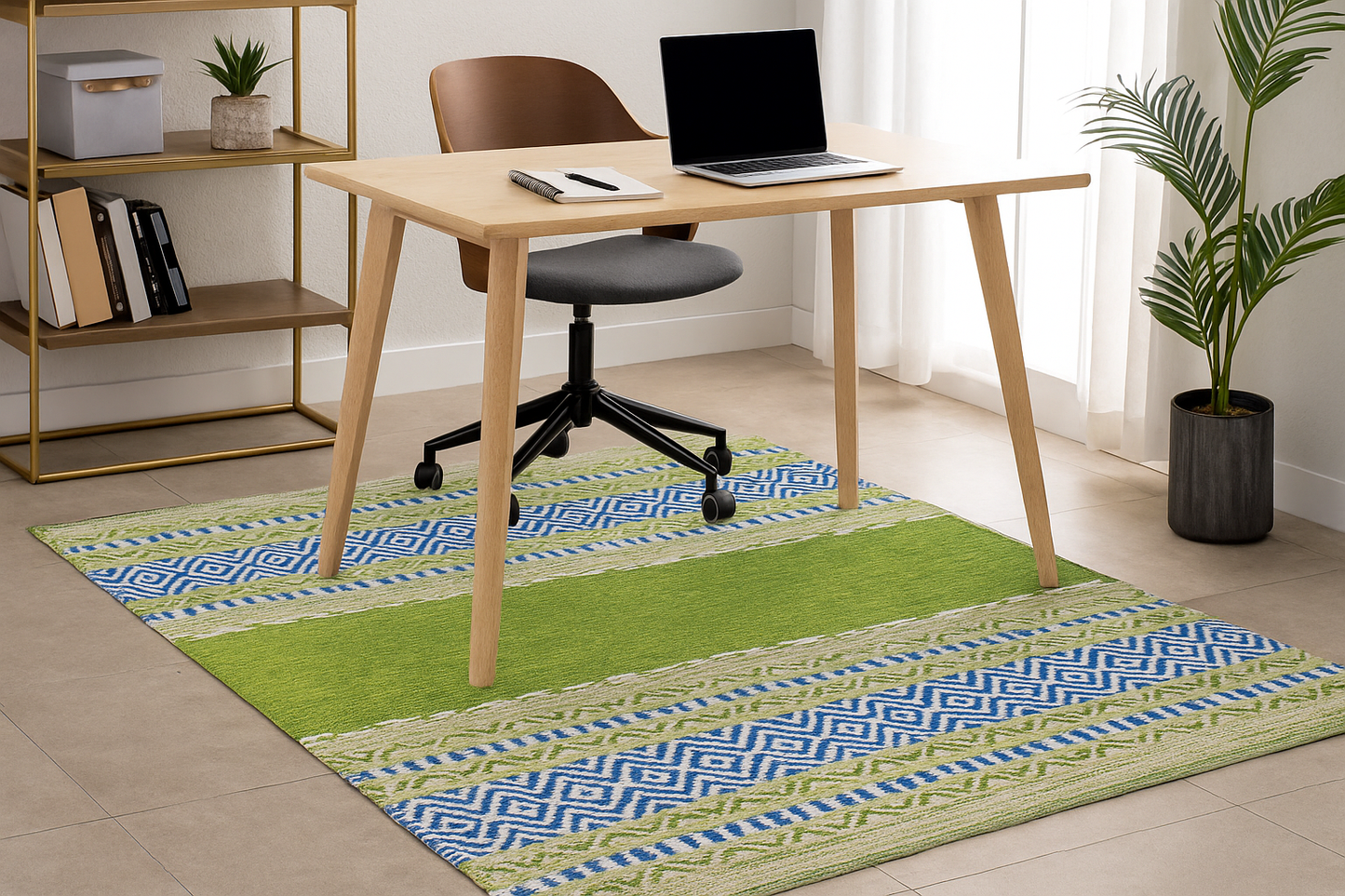 Alfombra Kilim de Algodón – Con Dobladillo Terminado