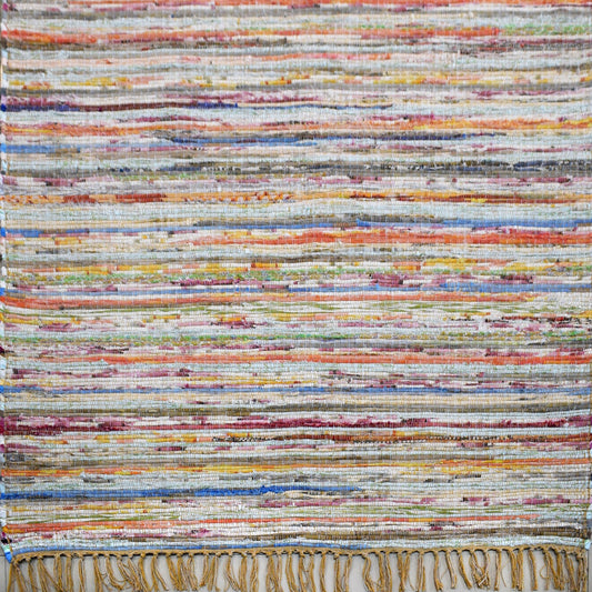 Alfombra Chindi IC16438 taupe tejida a mano