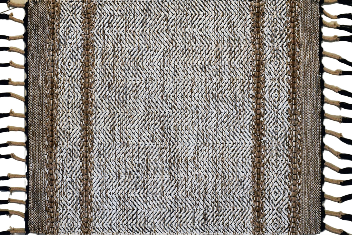 Durry de algodón – Bordeado con borlas