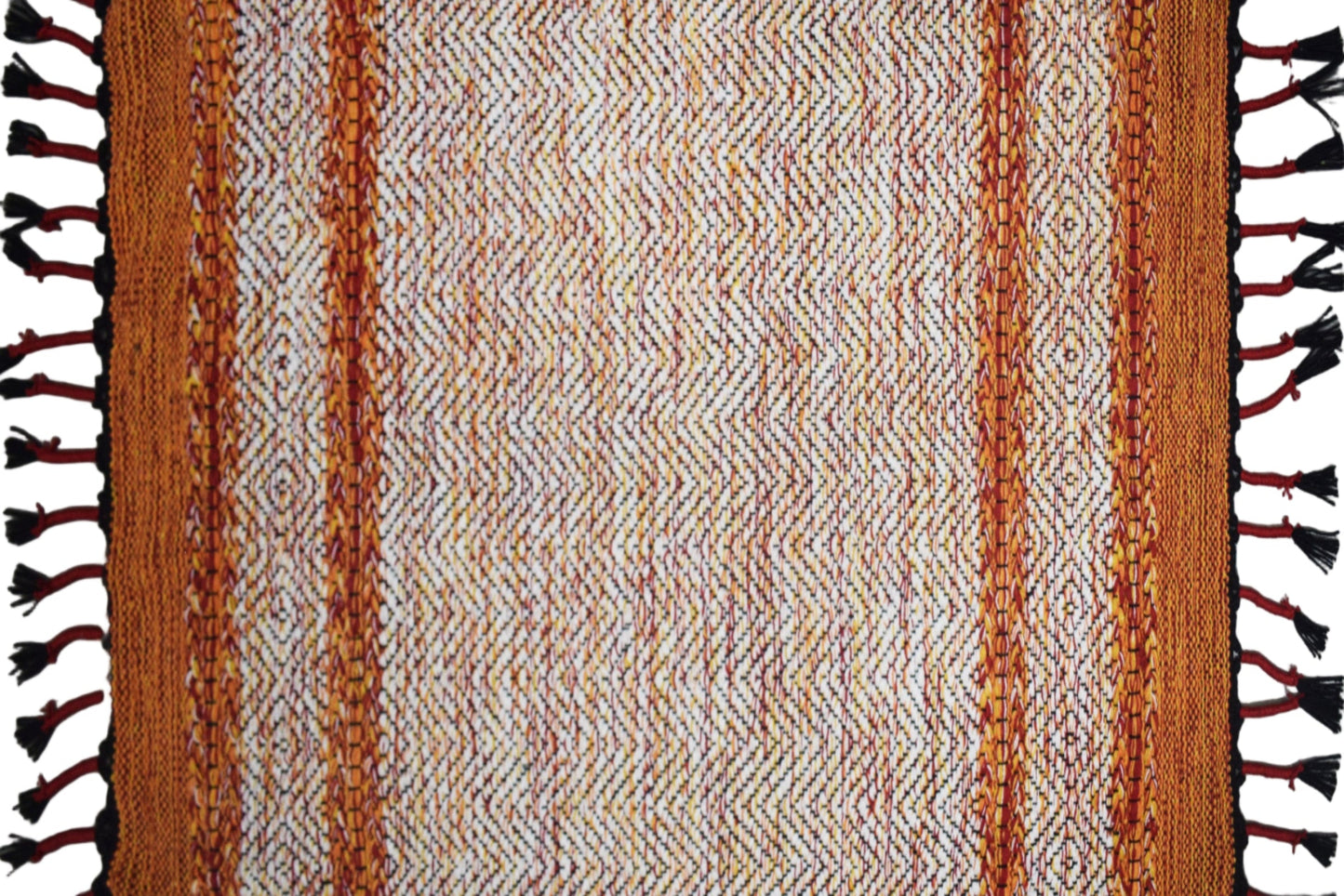 Alfombra Dhurrie de Algodón – Con Borde y Flecos