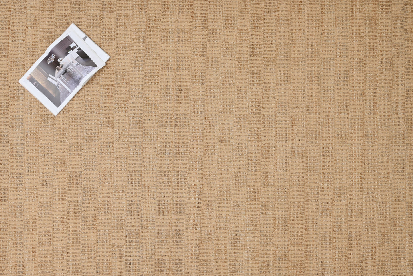 Dhurri de yute tejido a mano – Borde ribeteado