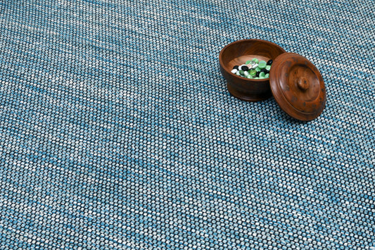 Alfombra de algodón IC13432 azul con borde negro - vista 2