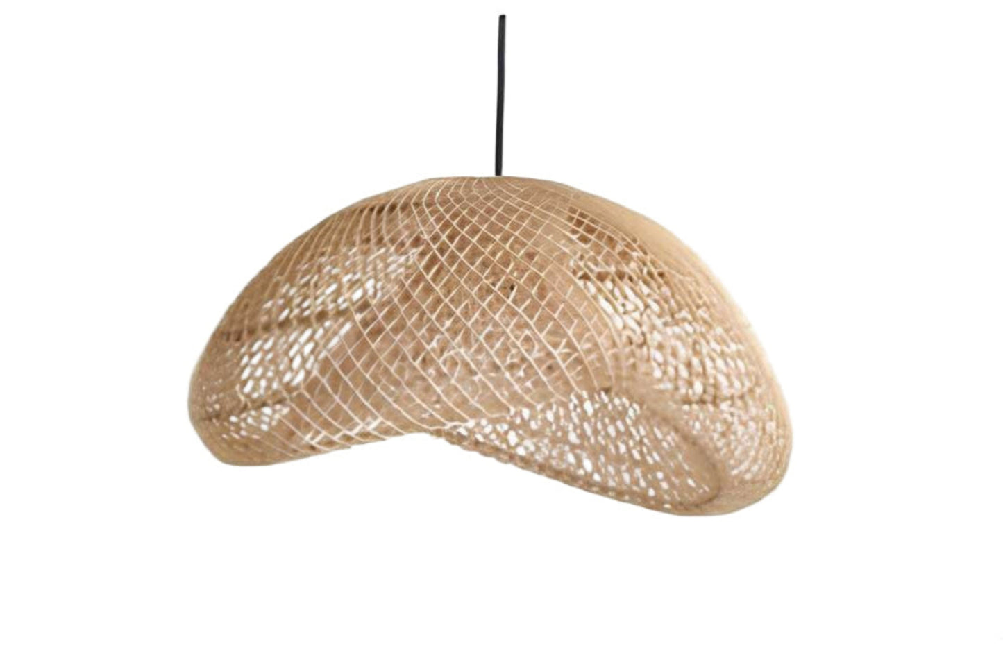 Lámpara Colgante de Ratán Asimétrica