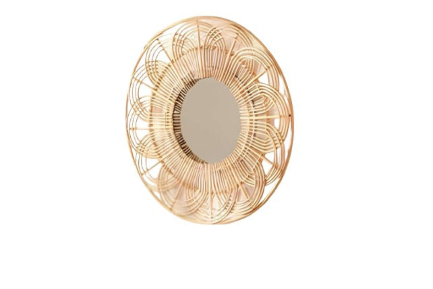 Espejo de Pared Petal Loop de Ratán