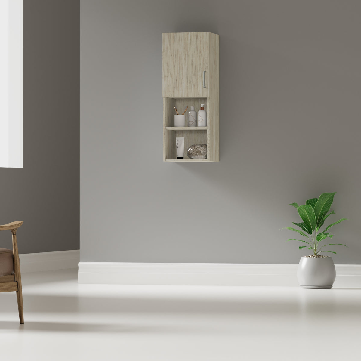 Almacenamiento auxiliar para baño MYSRTA0114626 Pino Stobus - vista lateral en ambiente
