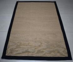Alfombra de Yute con Borde Negro IC18797 Negro