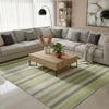 Alfombra kilim de algodón azul con base antideslizante IC13806