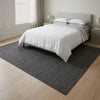 Alfombra de Algodón con Borde Carbón IC15652 Negro/Blanco