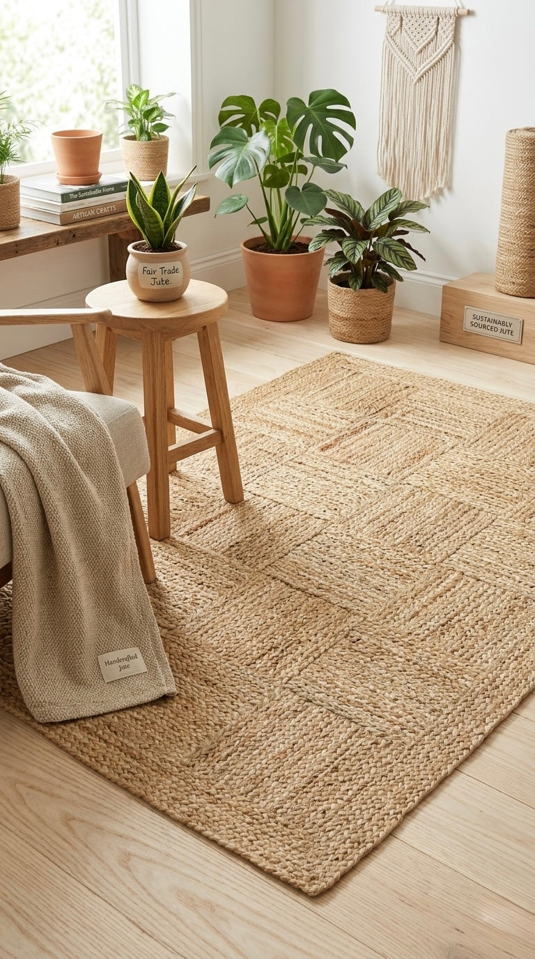 Alfombra de Yute Trenzado IC18598 Natural