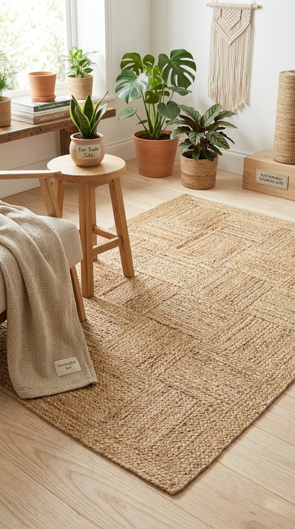 Alfombra de Yute Trenzado IC18598 Natural