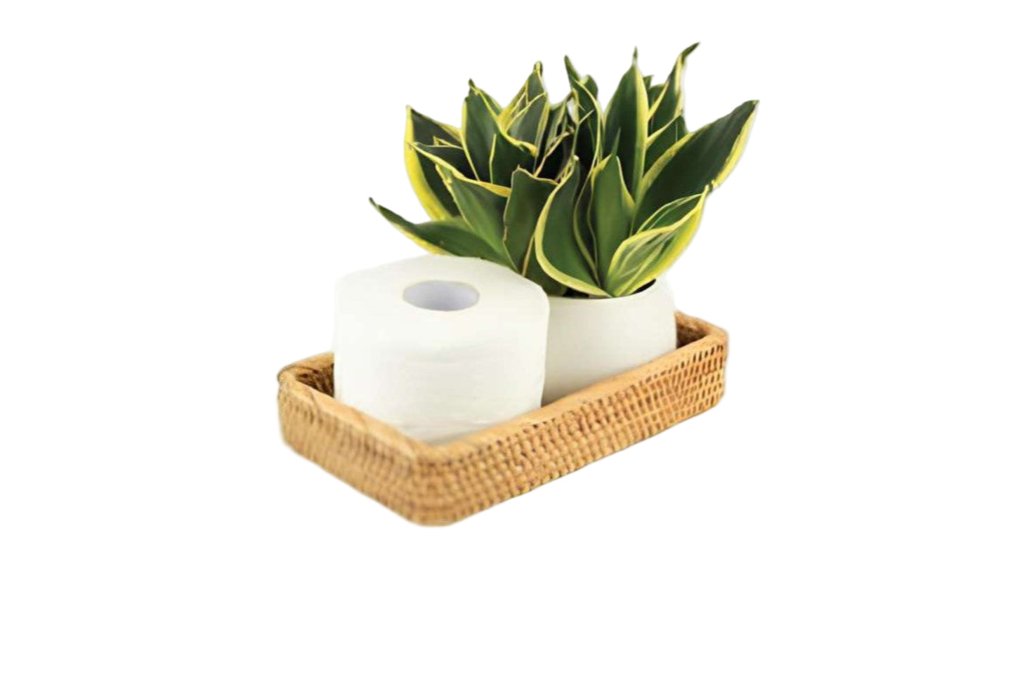 Oval Rattan Serving Tray