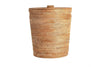 Lidded Rattan Waste Bin