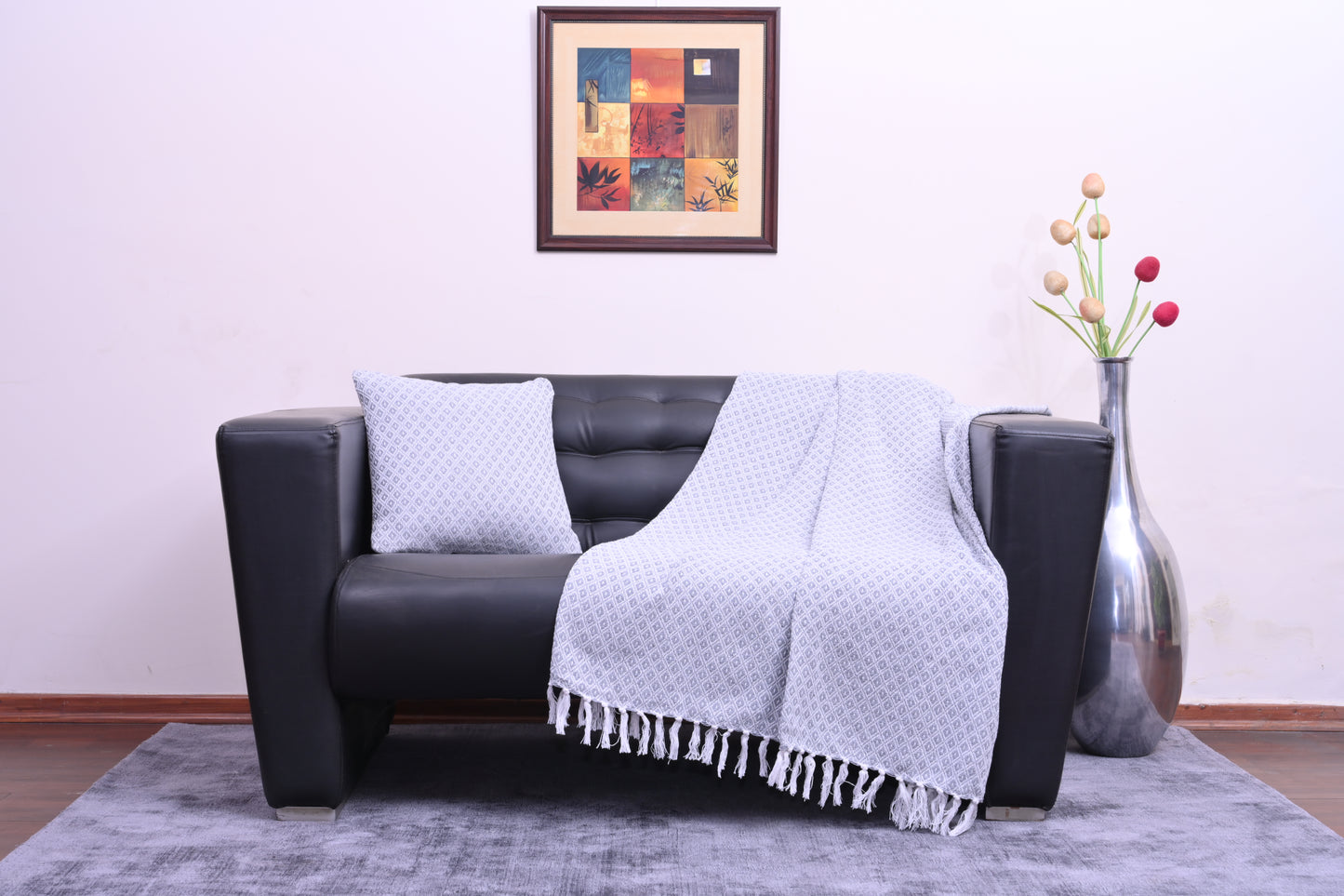 Manta de Algodón Tejida a Mano