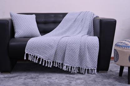 Manta de Algodón Tejida a Mano