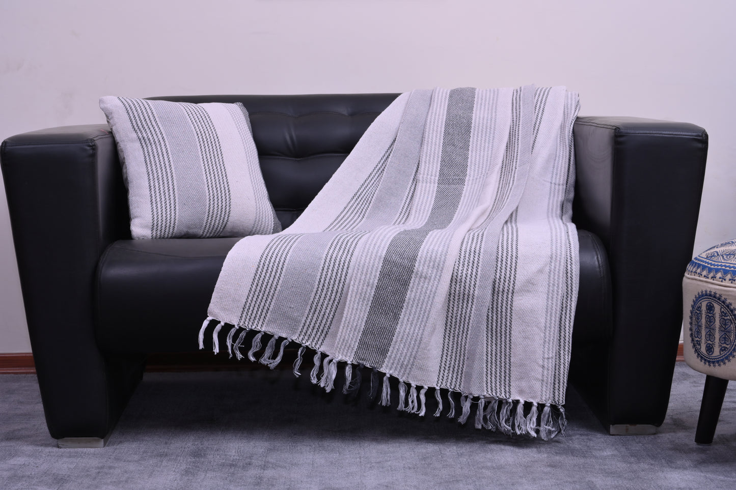 Manta de Algodón Tejida a Mano