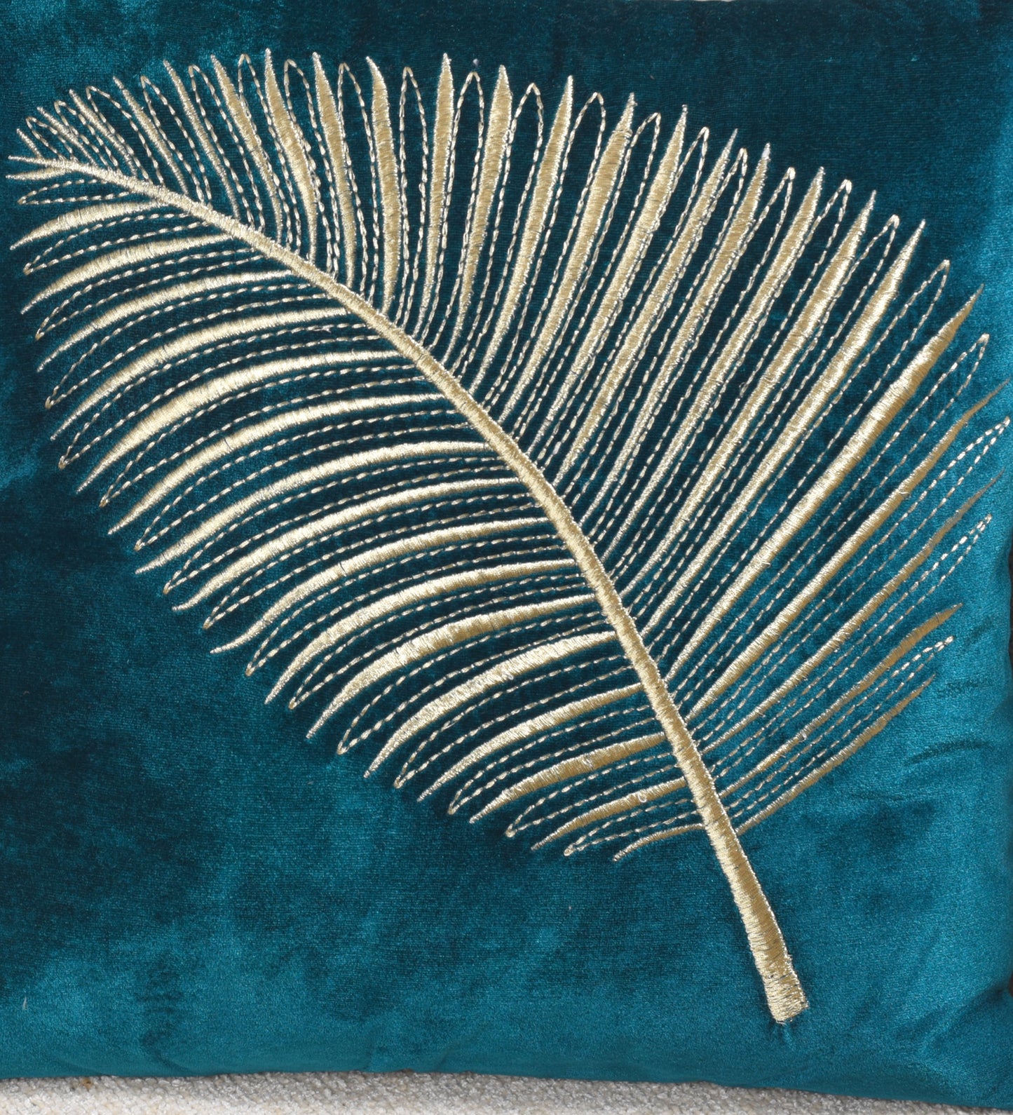 Funda de Cojín con Hojas