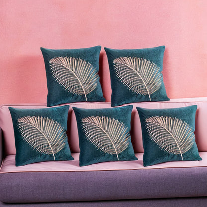 Funda de Cojín con Hojas