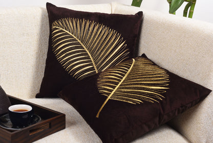 Funda de Cojín con Hojas