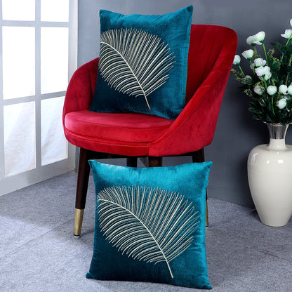 Funda de Cojín con Hojas