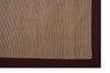 Alfombra de yute con borde marrón IC18798 en marrón y beige