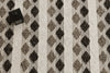 Alfombra de Algodón con Patrón de Diamante Borde y Flecos IC17762 Marrones/Beige