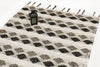 Alfombra de Algodón con Patrón de Diamante Borde y Flecos IC17762 Marrones/Beige