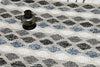 Alfombra de Algodón con Patrón de Diamante Borde y Flecos IC17434 Verde