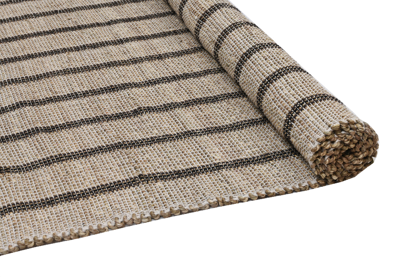 Alfombra de Sea Grass a Rayas – Borde Acabado