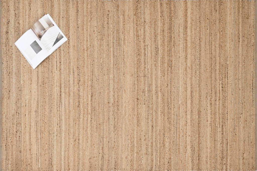 Handwoven Jute Dhurrie – Hemmed Edge