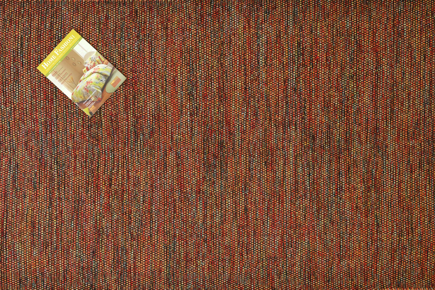 Alfombra de Algodón Multicolor con Borde Negro