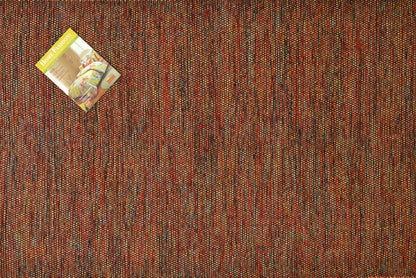 Alfombra de Algodón Multicolor con Borde Negro