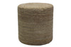 Puff Redondo de Yute Natural Tejido a Mano