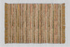 Alfombra chindi IC12826 amarillo y dorado con flecos