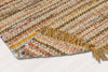Detalle de alfombra chindi IC12826 amarillo y dorado