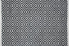 Alfombra de Algodón con Patrón de Diamante Borde Acabado IC17719 Negro