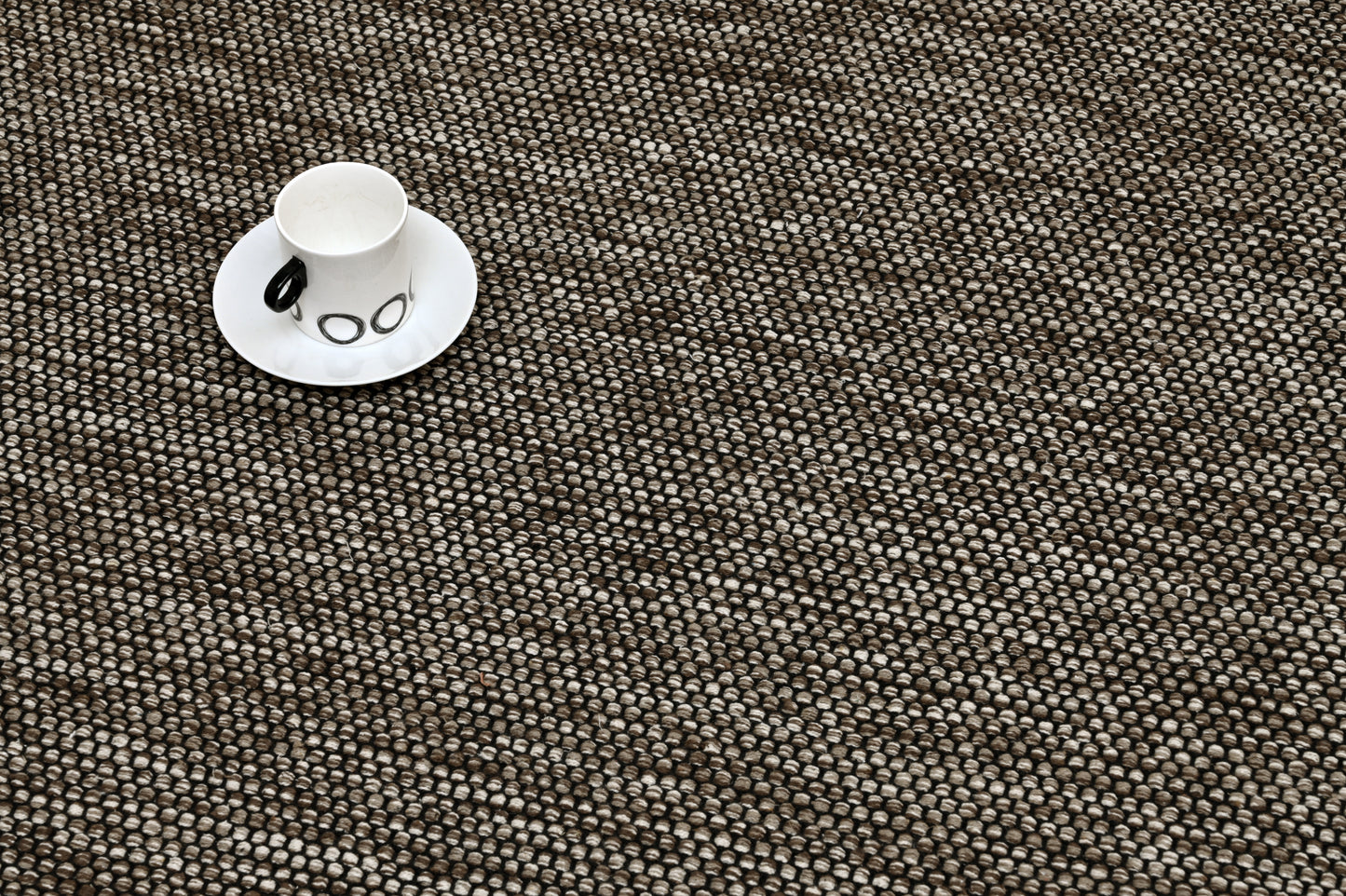 Alfombra de Algodón Marrón con Borde Negro