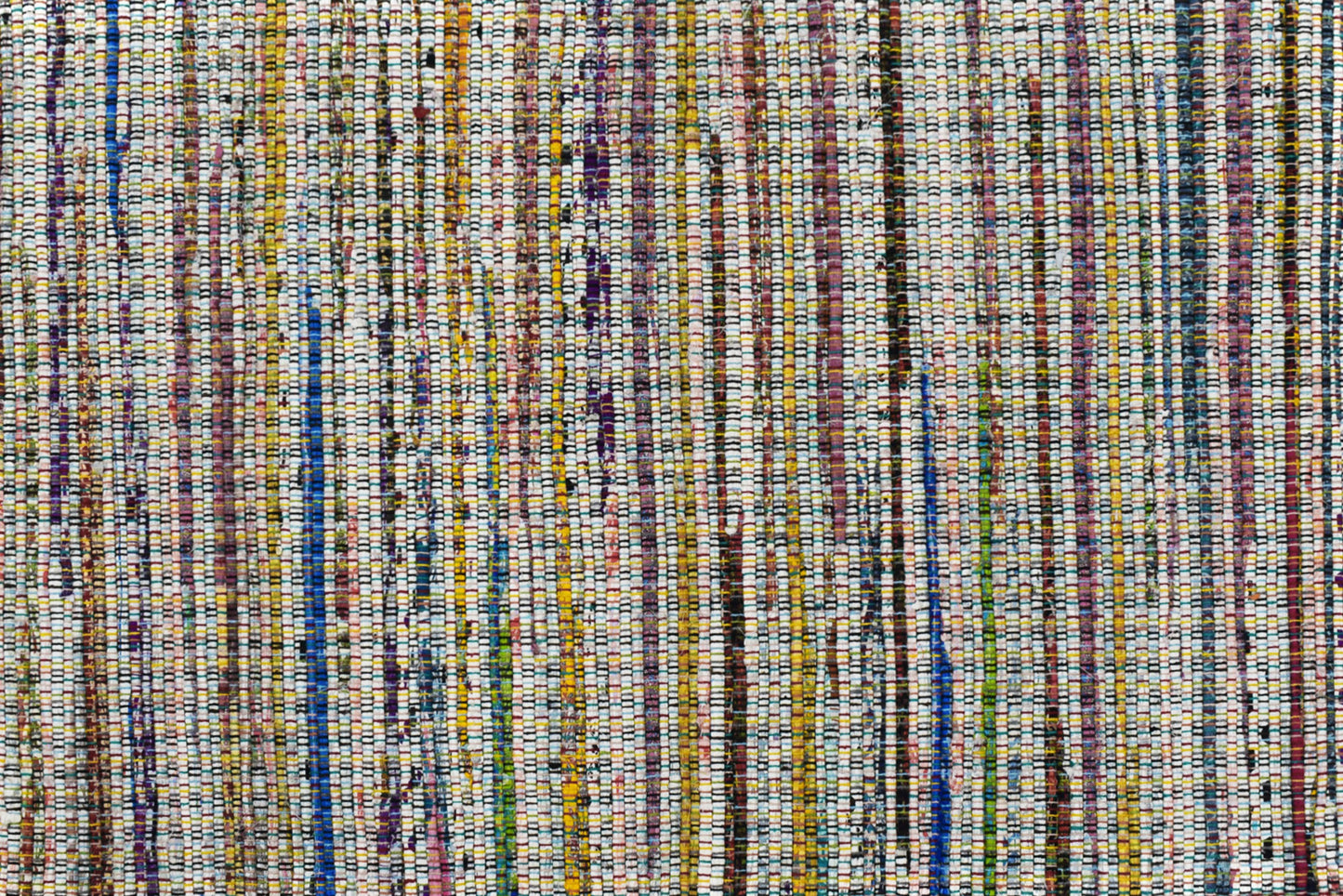 Multicolor Chindi Printed Rug with Hem