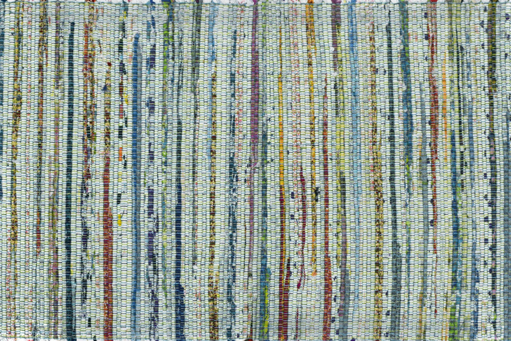 Alfombra Chindi Estampada Verde con Borde