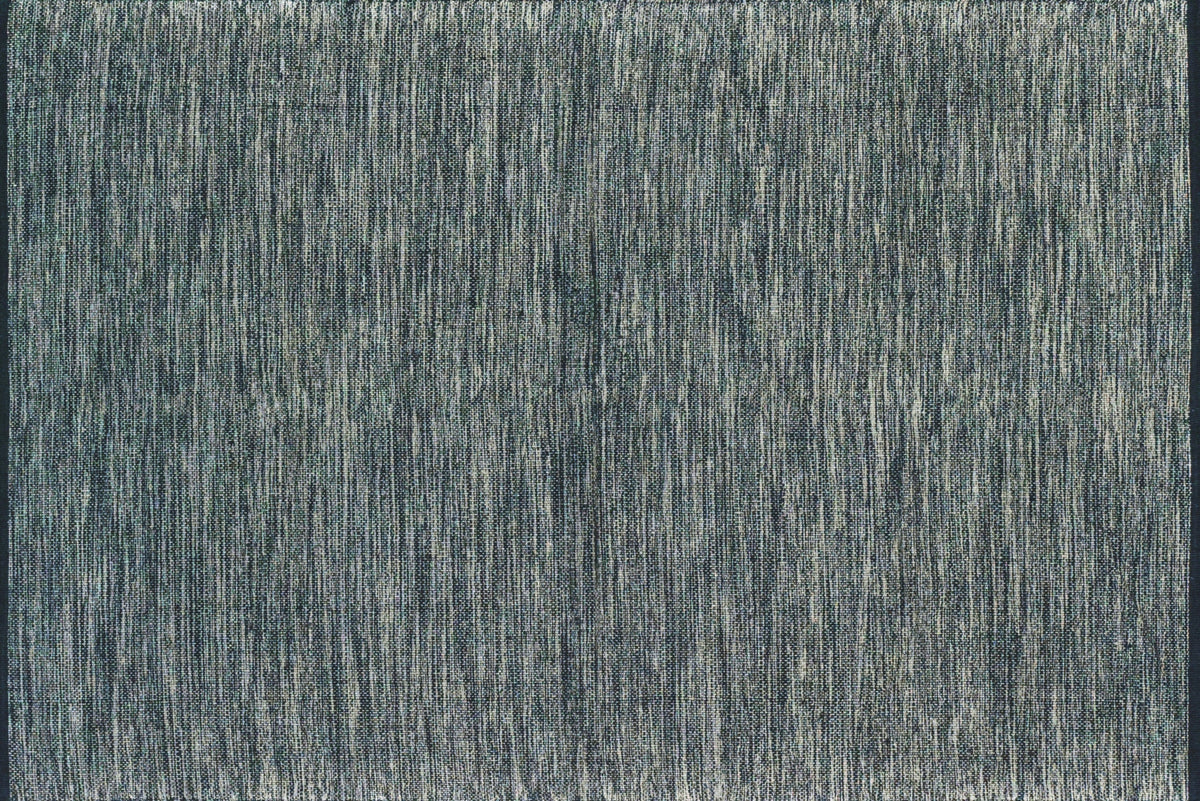 Alfombra chindi lisa IC14468 azul con borde