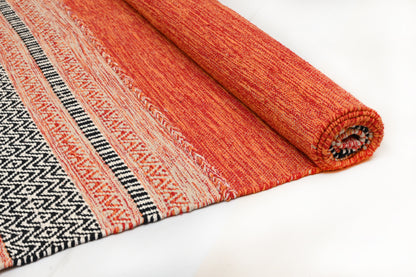 Alfombra Kilim de Algodón – Con Dobladillo Terminado