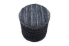 Pouf Kilim de Algodón Tejido a Mano – Gris Oscuro