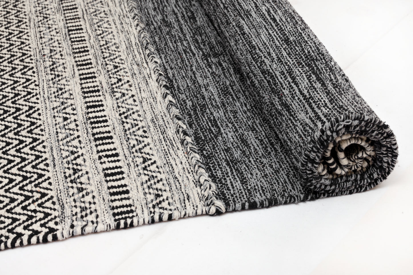 Alfombra Kilim de Algodón – Con Dobladillo Terminado